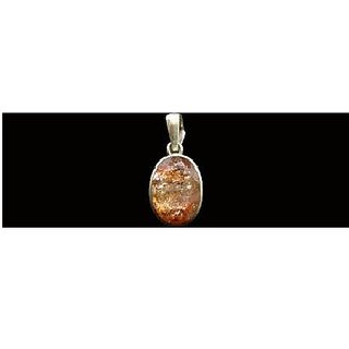 CEYLONMINE-Certified Natural 6.25 Ratti Sunstone Sunsitara Gemstone Silver Pendant for Unisex CEYLONMINE-Certified Natural 6.25 Ratti Sunstone Sunsitara Gemstone Silver Pendant for Unisex