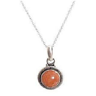 CEYLONMINE-7.00 Ratti Sunstone Sunsitara Certified Natural Gemstone Sterling Silver Panchdhatu Pendant CEYLONMINE-7.00 Ratti Sunstone Sunsitara Certified Natural Gemstone Sterling Silver Panchdhatu Pendant
