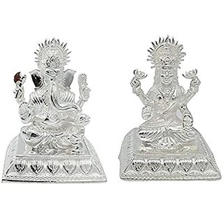 CEYLONMINE-20 Grams Silver Plated Lakshmi Ganesh God Idol/Murti for Diwali/Wedding/Gifting/Dhanteras CEYLONMINE-20 Grams Silver Plated Lakshmi Ganesh God Idol/Murti for Diwali/Wedding/Gifting/Dhanteras