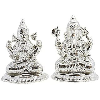 CEYLONMINE-Silver Lakshmi Ganesha Idol for Pooja, Silver Laxmi Ganesh Murti for Gift 20 Grams CEYLONMINE-Silver Lakshmi Ganesha Idol for Pooja, Silver Laxmi Ganesh Murti for Gift 20 Grams