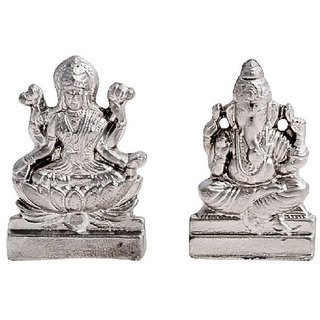                       CEYLONMINE-20 gm Lakshmi Ganesh for Diwali Puja - Laxmi Ganesha Murti Pure Silver                                              