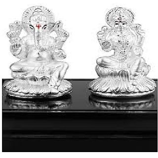 CEYLONMINE-20 gm Lakshmi-Ganesh Idol | Pure Silver Laxmi Ganesh Murti for Diwali Gift, Office Mandir Decorative CEYLONMINE-20 gm Lakshmi-Ganesh Idol | Pure Silver Laxmi Ganesh Murti for Diwali Gift, Office Mandir Decorative