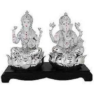                       CEYLONMINE-20 gm Lakshmi Ganesh for Diwali Puja - Laxmi Ganesha Murti Pure Silver                                              