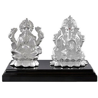 CEYLONMINE-20 gm Lakshmi Ganesh Pure Silver Murti - Diwali Home Decoration Items CEYLONMINE-20 gm Lakshmi Ganesh Pure Silver Murti - Diwali Home Decoration Items