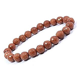                       JAIPUR GEMSTONE-Natural Sunstone Beads Bracelet for Handmade Beads Bracelet                                              