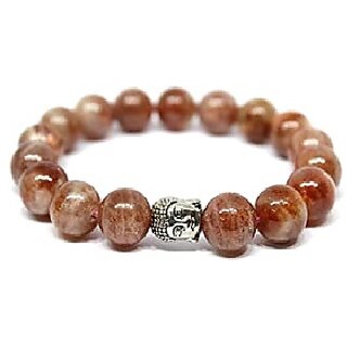                       JAIPUR GEMSTONE-Natural Sunstone Beads Bracelet for Handmade Beads Bracelet                                              