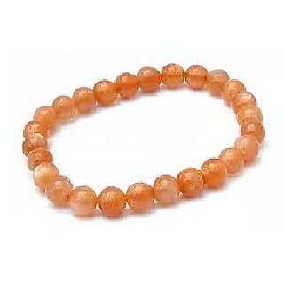                       JAIPUR GEMSTONE-Natural Sunstone Bracelet Round Shape for Unisex                                              