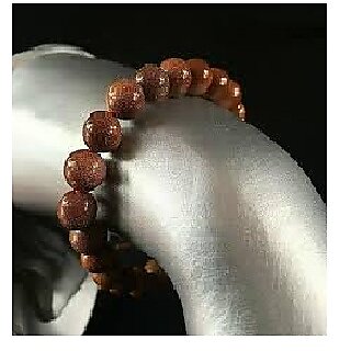                       JAIPUR GEMSTONE-Natural Sunstone Bracelet Bracelet Round Shape Beads for Unisex                                              