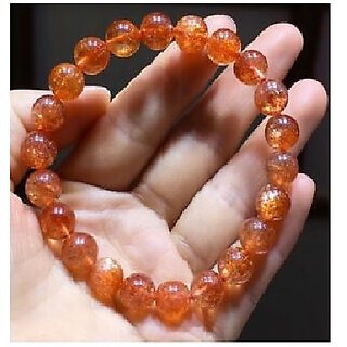                       JAIPUR GEMSTONE-Natural Sunstone Beads Bracelet for Handmade Beads Bracelet                                              