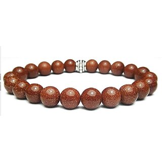                       JAIPUR GEMSTONE-Natural Sunstone Bracelet Round Shape for Men and Women                                              
