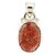CEYLONMINE-7.25 Carat Natural Brown Sunstone Gemstone Silver Plated Pendant for Unisex