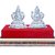 CEYLONMINE-20 gm Lakshmi-Ganesh Idol | Pure Silver Laxmi Ganesh Murti for Diwali Gift, Office Mandir Decorative