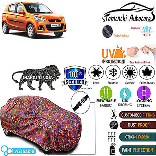 Tamanchi Autocare Cover Indoor Outdoor, All Weather Protection  coverwith Triple Stitched for Maruti Alto K10 (Jungli)