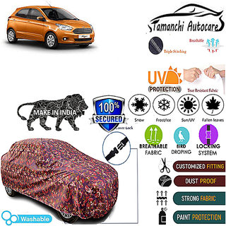 Tamanchi Autocare Cover Indoor Outdoor, All Weather Protection coverwith Triple Stitched for Ford Figo T-1 (Jungli) Tamanchi Autocare Cover Indoor Outdoor, All Weather Protection coverwith Triple Stitched for Ford Figo T-1 (Jungli)