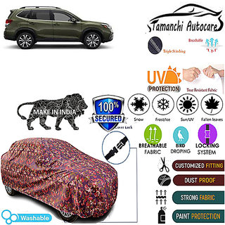                       Tamanchi Autocare Cover Indoor Outdoor, All Weather Protection  coverwith Triple Stitched for Subaru Forester (Jungli)                                              