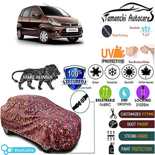 Tamanchi Autocare Cover Indoor Outdoor, All Weather Protection coverwith Triple Stitched for Maruti Estilo (Jungli) Tamanchi Autocare Cover Indoor Outdoor, All Weather Protection coverwith Triple Stitched for Maruti Estilo (Jungli)