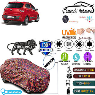 Tamanchi Autocare Cover Indoor Outdoor, All Weather Protection coverwith Triple Stitched for Hyundai i10 T-2 (Jungli) Tamanchi Autocare Cover Indoor Outdoor, All Weather Protection coverwith Triple Stitched for Hyundai i10 T-2 (Jungli)