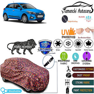 Tamanchi Autocare Cover Indoor Outdoor, All Weather Protection coverwith Triple Stitched for Hyundai I20 T-1 (Jungli) Tamanchi Autocare Cover Indoor Outdoor, All Weather Protection coverwith Triple Stitched for Hyundai I20 T-1 (Jungli)