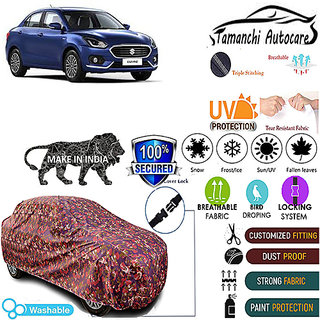 Tamanchi Autocare Cover Indoor Outdoor, All Weather Protection coverwith Triple Stitched for Maruti New Dzire (Jungli) Tamanchi Autocare Cover Indoor Outdoor, All Weather Protection coverwith Triple Stitched for Maruti New Dzire (Jungli)
