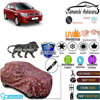 Tamanchi Autocare Cover Indoor Outdoor, All Weather Protection coverwith Triple Stitched for Ford Ikon (Jungli) Tamanchi Autocare Cover Indoor Outdoor, All Weather Protection coverwith Triple Stitched for Ford Ikon (Jungli)