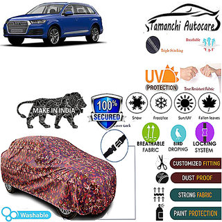 Tamanchi Autocare Cover Indoor Outdoor, All Weather Protection coverwith Triple Stitched for Audi Q7 (Jungli) Tamanchi Autocare Cover Indoor Outdoor, All Weather Protection coverwith Triple Stitched for Audi Q7 (Jungli)