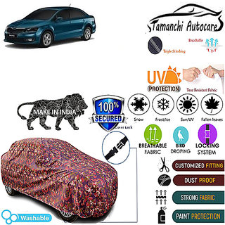 Tamanchi Autocare Cover Indoor Outdoor, All Weather Protection  coverwith Triple Stitched for Skoda Rapid (Jungli)