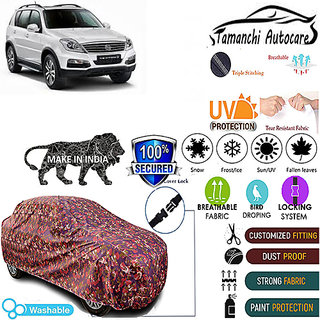 Tamanchi Autocare Cover Indoor Outdoor, All Weather Protection coverwith Triple Stitched for SsangYong Rexton (Jungli) Tamanchi Autocare Cover Indoor Outdoor, All Weather Protection coverwith Triple Stitched for SsangYong Rexton (Jungli)