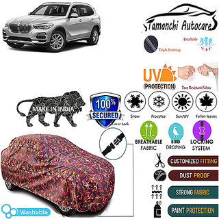                       Tamanchi Autocare Cover Indoor Outdoor, All Weather Protection  coverwith Triple Stitched for BMW X5 (Jungli)                                              