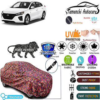 Tamanchi Autocare Cover Indoor Outdoor, All Weather Protection coverwith Triple Stitched for Hyundai Ioniq (Jungli) Tamanchi Autocare Cover Indoor Outdoor, All Weather Protection coverwith Triple Stitched for Hyundai Ioniq (Jungli)