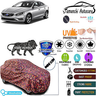                       Tamanchi Autocare Cover Indoor Outdoor, All Weather Protection  coverwith Triple Stitched for Volvo New S60 (Jungli)                                              