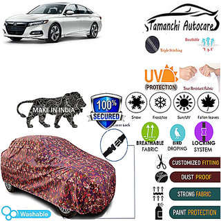 Tamanchi Autocare Cover Indoor Outdoor, All Weather Protection coverwith Triple Stitched for Honda Accord (Jungli) Tamanchi Autocare Cover Indoor Outdoor, All Weather Protection coverwith Triple Stitched for Honda Accord (Jungli)