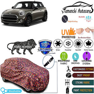 Tamanchi Autocare Cover Indoor Outdoor, All Weather Protection coverwith Triple Stitched for Mini Cooper (Jungli) Tamanchi Autocare Cover Indoor Outdoor, All Weather Protection coverwith Triple Stitched for Mini Cooper (Jungli)