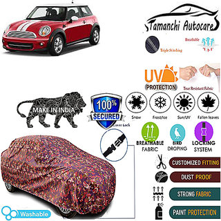 Tamanchi Autocare Cover Indoor Outdoor, All Weather Protection coverwith Triple Stitched for Mini Cooper -S (Jungli) Tamanchi Autocare Cover Indoor Outdoor, All Weather Protection coverwith Triple Stitched for Mini Cooper -S (Jungli)
