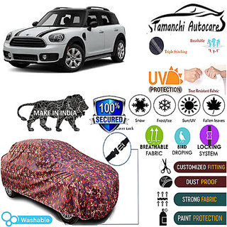                       Tamanchi Autocare Cover Indoor Outdoor, All Weather Protection  coverwith Triple Stitched for Mini Countryman (Jungli)                                              
