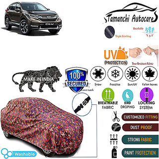 Tamanchi Autocare Cover Indoor Outdoor, All Weather Protection coverwith Triple Stitched for Honda CRV (Jungli) Tamanchi Autocare Cover Indoor Outdoor, All Weather Protection coverwith Triple Stitched for Honda CRV (Jungli)