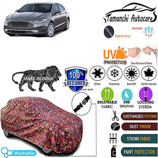 Tamanchi Autocare Cover Indoor Outdoor, All Weather Protection coverwith Triple Stitched for Ford Fusion (Jungli) Tamanchi Autocare Cover Indoor Outdoor, All Weather Protection coverwith Triple Stitched for Ford Fusion (Jungli)