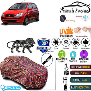 Tamanchi Autocare Cover Indoor Outdoor, All Weather Protection  coverwith Triple Stitched for Hyundai Getz (Jungli)