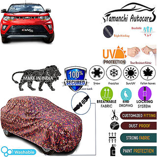 Tamanchi Autocare Cover Indoor Outdoor, All Weather Protection coverwith Triple Stitched for Mahindra Kuv100 (Jungli) Tamanchi Autocare Cover Indoor Outdoor, All Weather Protection coverwith Triple Stitched for Mahindra Kuv100 (Jungli)