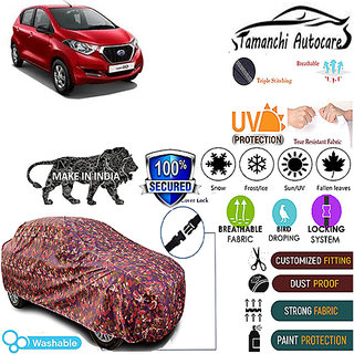 Tamanchi Autocare Cover Indoor Outdoor, All Weather Protection coverwith Triple Stitched for Datsun Redi GO (Jungli) Tamanchi Autocare Cover Indoor Outdoor, All Weather Protection coverwith Triple Stitched for Datsun Redi GO (Jungli)
