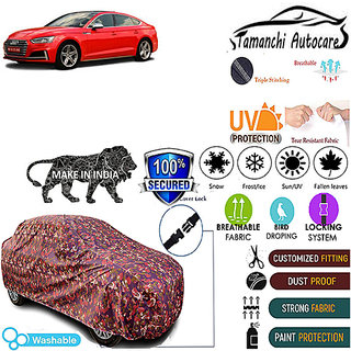 Tamanchi Autocare Cover Indoor Outdoor, All Weather Protection coverwith Triple Stitched for Audi S5 (Jungli) Tamanchi Autocare Cover Indoor Outdoor, All Weather Protection coverwith Triple Stitched for Audi S5 (Jungli)