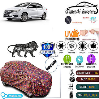Tamanchi Autocare Cover Indoor Outdoor, All Weather Protection coverwith Triple Stitched for Honda iDtec (Jungli) Tamanchi Autocare Cover Indoor Outdoor, All Weather Protection coverwith Triple Stitched for Honda iDtec (Jungli)