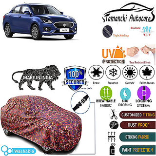                       Tamanchi Autocare Cover Indoor Outdoor, All Weather Protection  coverwith Triple Stitched for Maruti New Dzire (Jungli)                                              