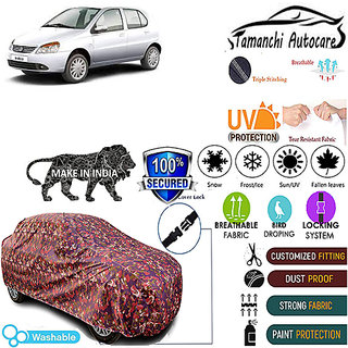 Tamanchi Autocare Cover Indoor Outdoor, All Weather Protection coverwith Triple Stitched for Tata Indica (Jungli) Tamanchi Autocare Cover Indoor Outdoor, All Weather Protection coverwith Triple Stitched for Tata Indica (Jungli)