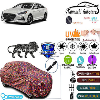 Tamanchi Autocare Cover Indoor Outdoor, All Weather Protection  coverwith Triple Stitched for Hyundai Sonata (Jungli)