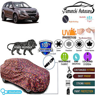                      Tamanchi Autocare Cover Indoor Outdoor, All Weather Protection  coverwith Triple Stitched for Mahindra XUV 500 (Jungli)                                              