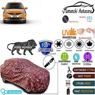 Tamanchi Autocare Cover Indoor Outdoor, All Weather Protection  coverwith Triple Stitched for Tata Zica (Jungli)