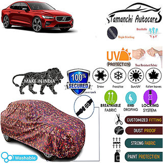 Tamanchi Autocare Cover Indoor Outdoor, All Weather Protection coverwith Triple Stitched for Volvo S60 2019 (Jungli) Tamanchi Autocare Cover Indoor Outdoor, All Weather Protection coverwith Triple Stitched for Volvo S60 2019 (Jungli)