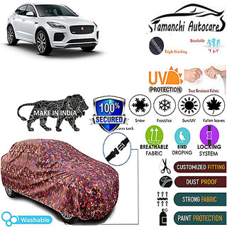                       Tamanchi Autocare Cover Indoor Outdoor, All Weather Protection  coverwith Triple Stitched for Jaguar E Pace (Jungli)                                              