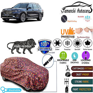                       Tamanchi Autocare Cover Indoor Outdoor, All Weather Protection  coverwith Triple Stitched for BMW X7 (Jungli)                                              