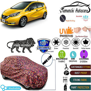 Tamanchi Autocare Cover Indoor Outdoor, All Weather Protection  coverwith Triple Stitched for Nissan Note (Jungli)